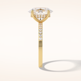 3 CT Oval Shaped Hidden Halo & Pave Moissanite Engagement Ring