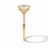 Oval Hidden Halo & Pave Lab Grown Diamond Engagement Ring