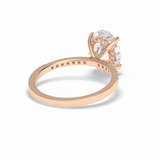 Oval Hidden Halo & Pave Lab Grown Diamond Engagement Ring
