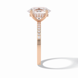Oval Hidden Halo & Pave Lab Grown Diamond Engagement Ring