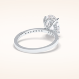 3 CT Oval Shaped Hidden Halo & Pave Moissanite Engagement Ring