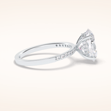 3 CT Oval Shaped Hidden Halo & Pave Moissanite Engagement Ring