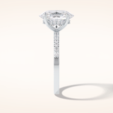 3 CT Oval Shaped Hidden Halo & Pave Moissanite Engagement Ring