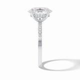 Oval Hidden Halo & Pave Lab Grown Diamond Engagement Ring