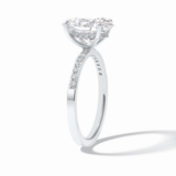 Oval Hidden Halo & Pave Lab Grown Diamond Engagement Ring