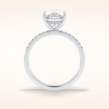 3 CT Oval Shaped Hidden Halo & Pave Moissanite Engagement Ring