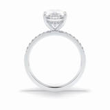 Oval Hidden Halo & Pave Lab Grown Diamond Engagement Ring