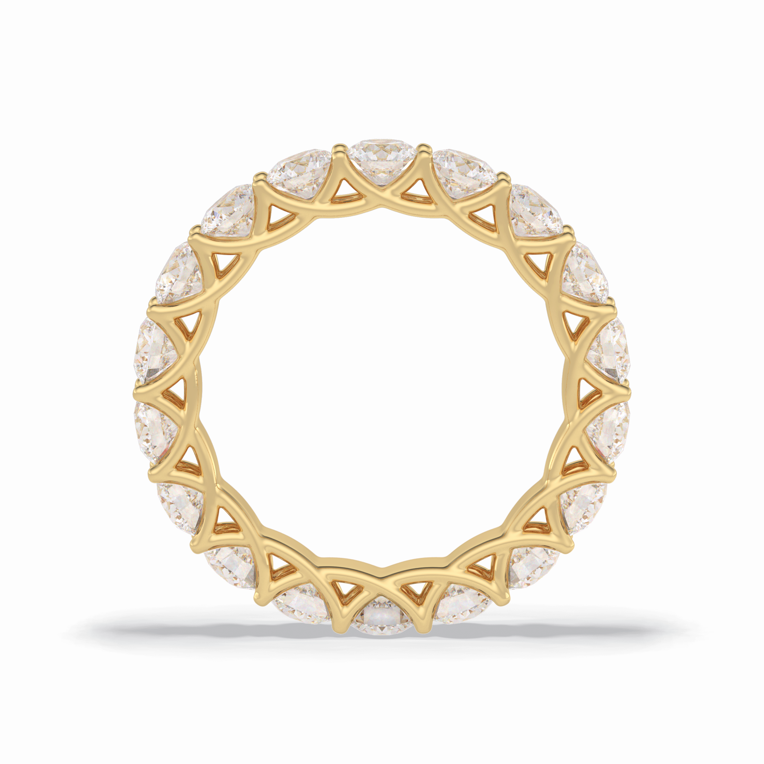 3.52 TCW Round Style Full Eternity Wedding Band