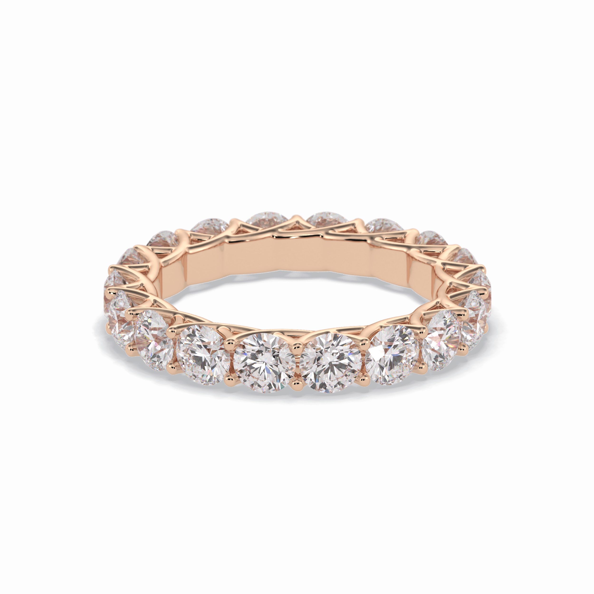 3.52 TCW Round Style Full Eternity Wedding Band