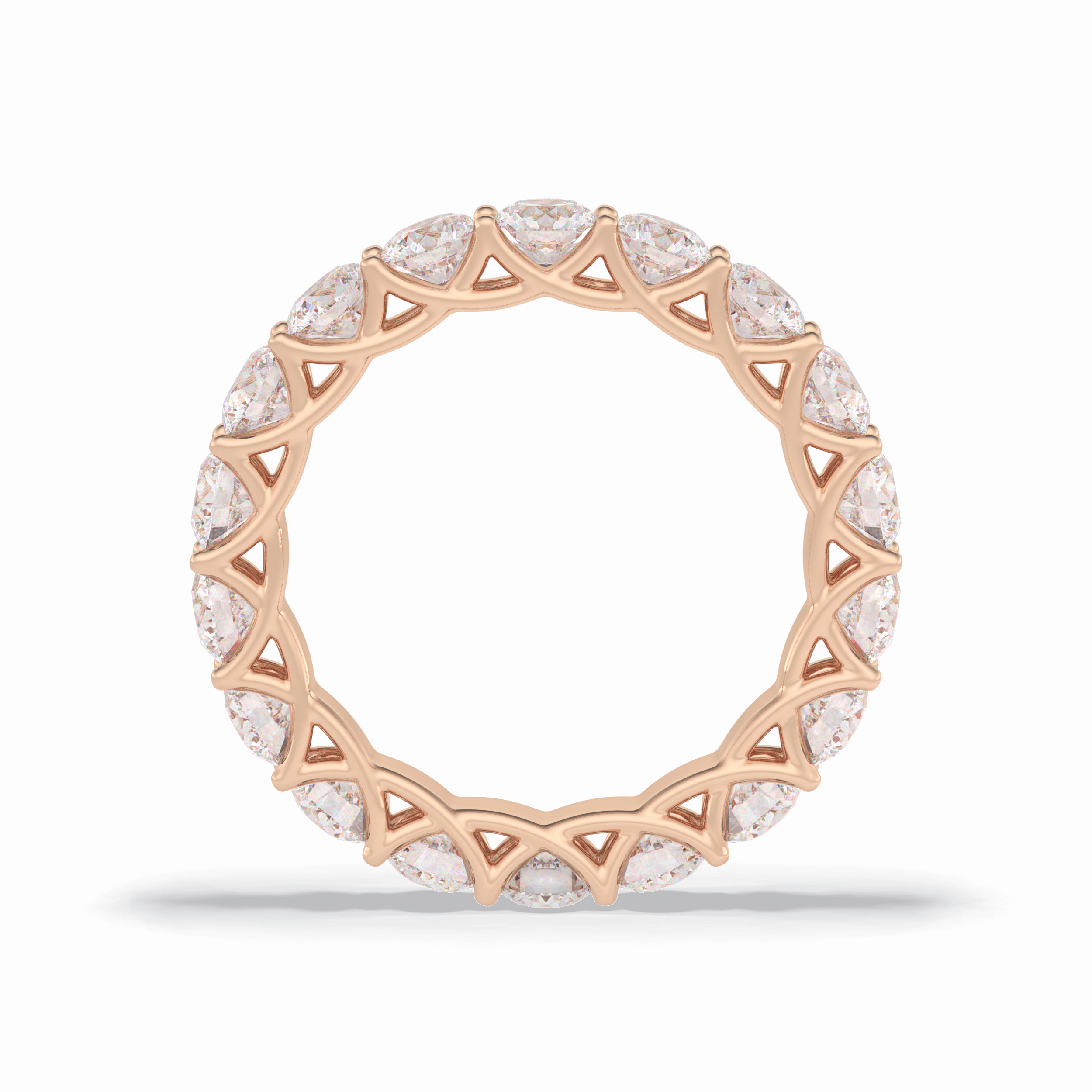 3.52 TCW Round Style Full Eternity Wedding Band