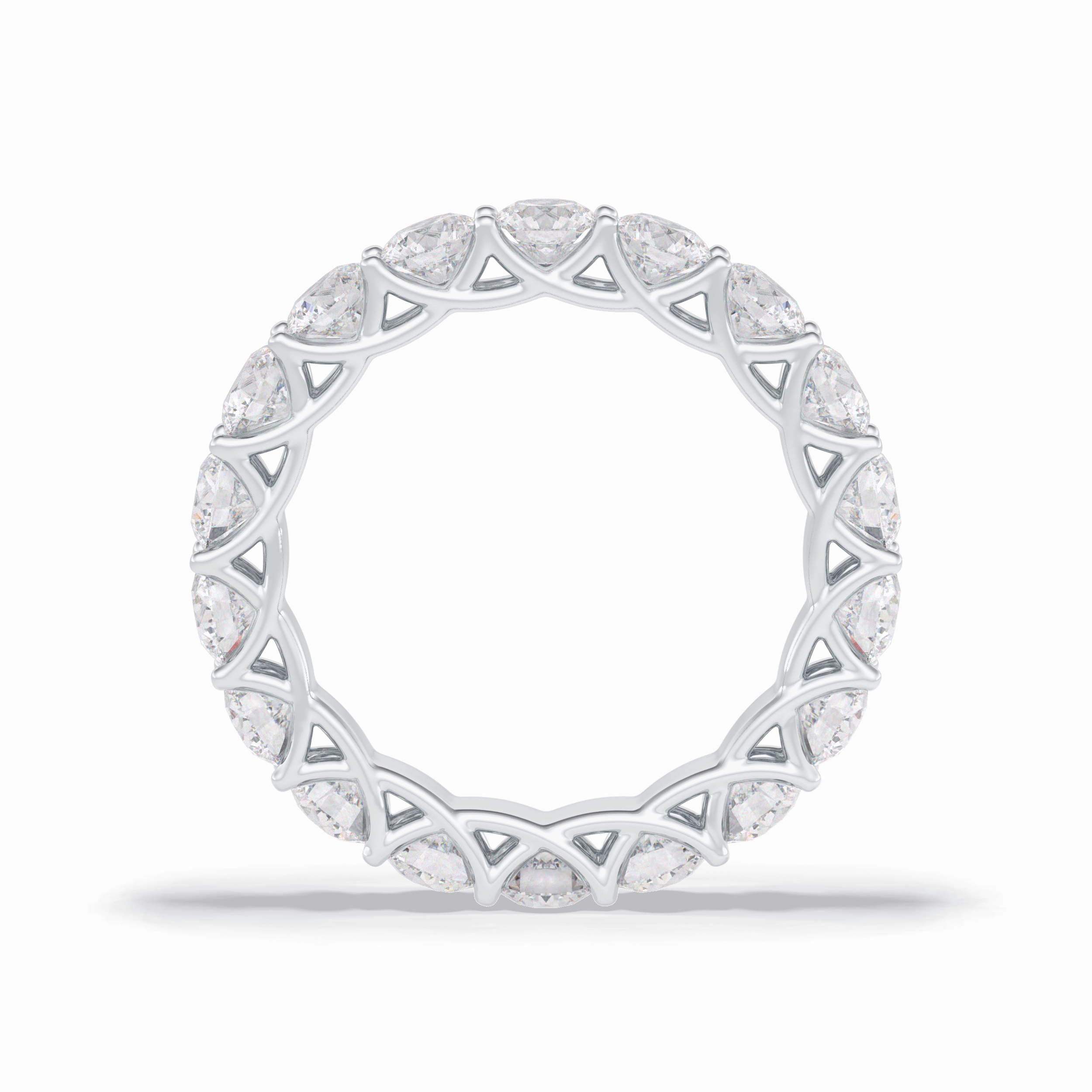 3.52 TCW Round Style Full Eternity Wedding Band