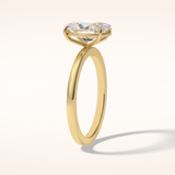 2 CT Oval Shaped Solitaire Moissanite Engagement Ring