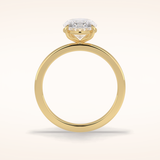 2 CT Oval Shaped Solitaire Moissanite Engagement Ring