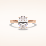 2 CT Oval Shaped Solitaire Moissanite Engagement Ring
