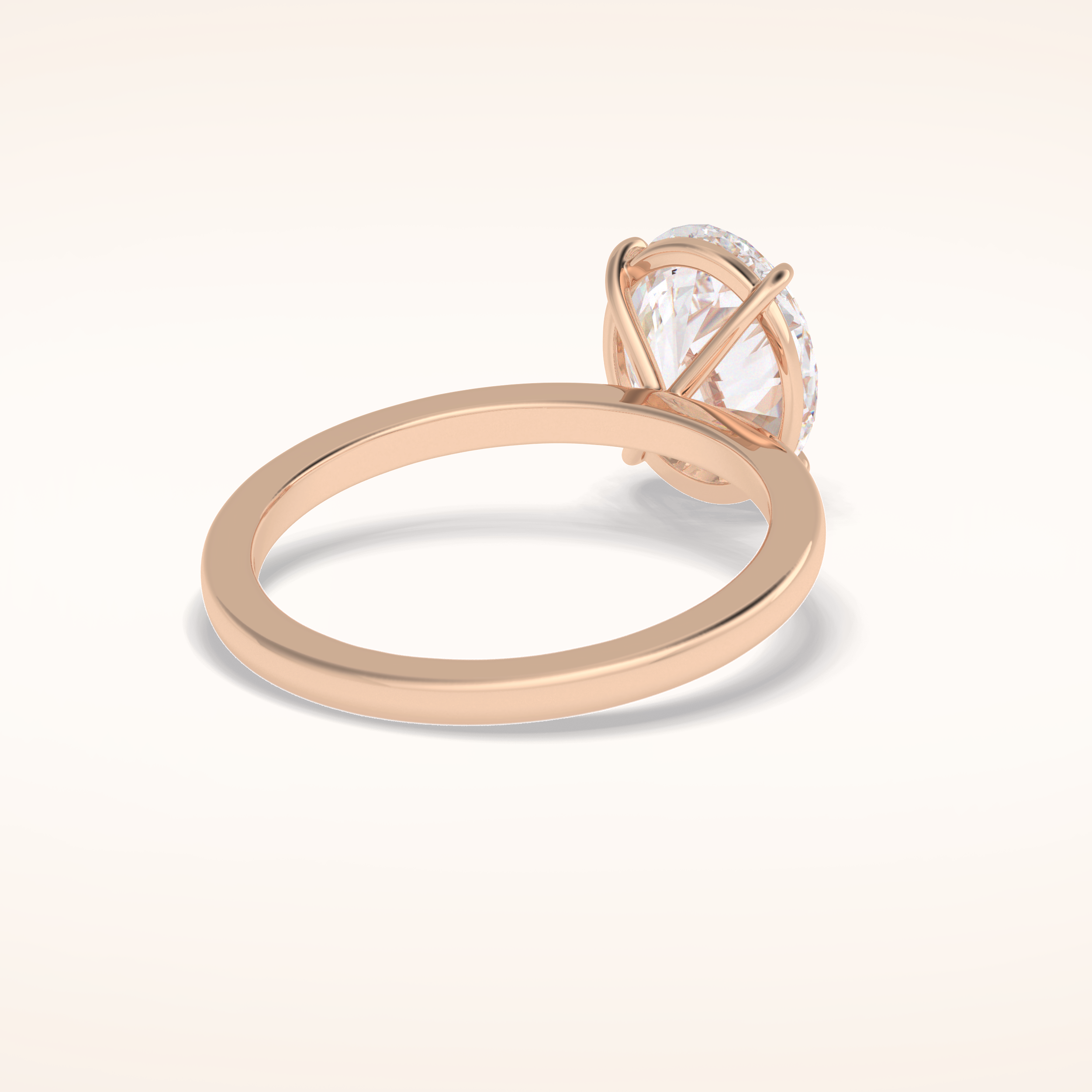 2 CT Oval Shaped Solitaire Moissanite Engagement Ring