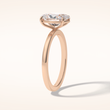 2 CT Oval Shaped Solitaire Moissanite Engagement Ring
