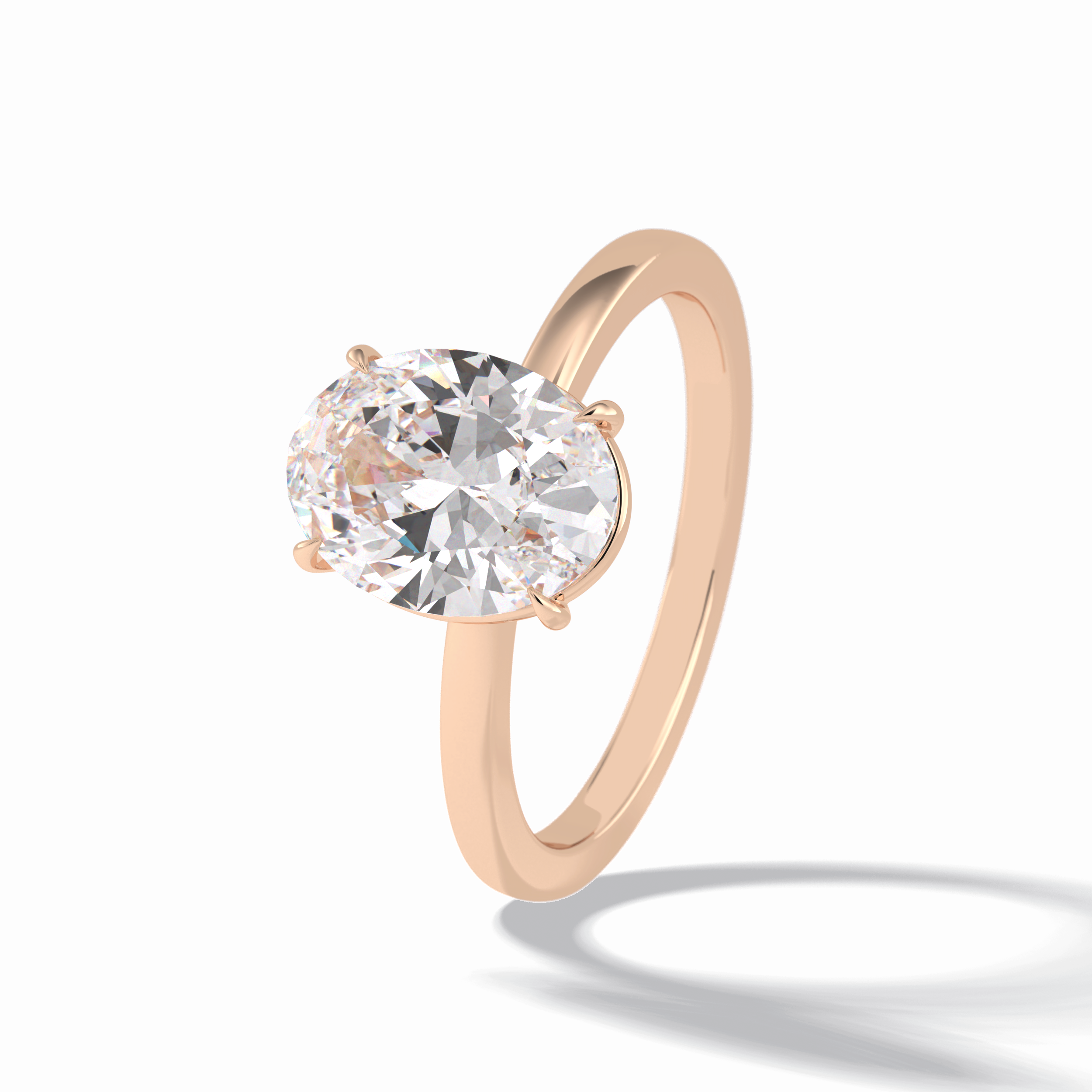 Oval Solitaire Lab Grown Diamond Engagement Ring