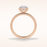 2 CT Oval Shaped Solitaire Moissanite Engagement Ring