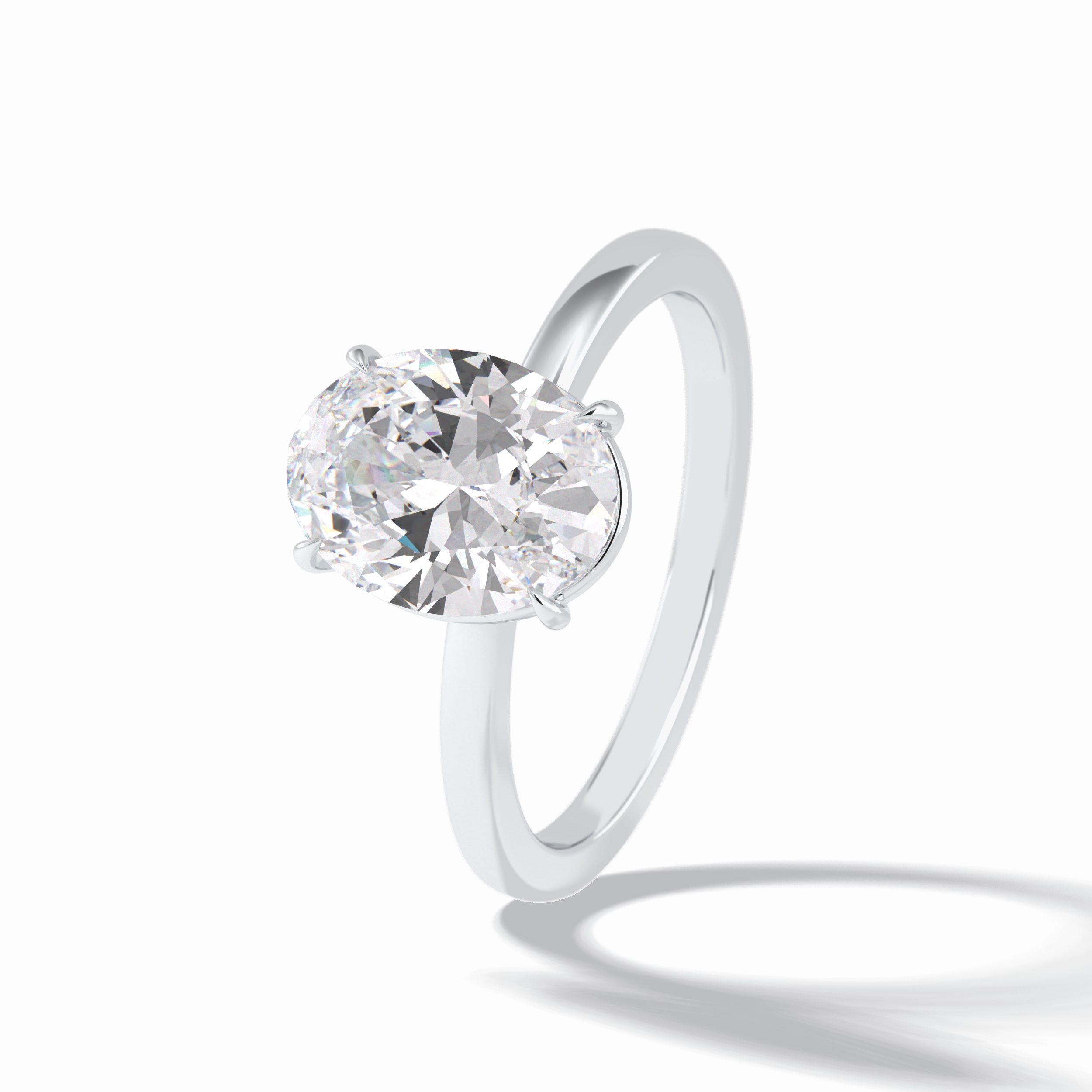 Oval Solitaire Lab Grown Diamond Engagement Ring
