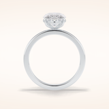 2 CT Oval Shaped Solitaire Moissanite Engagement Ring
