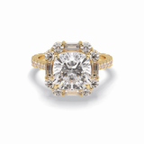 Cushion Halo & Pave Lab Grown Diamond Engagement Ring