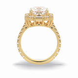 Cushion Halo & Pave Lab Grown Diamond Engagement Ring