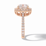Cushion Halo & Pave Lab Grown Diamond Engagement Ring