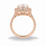 Cushion Halo & Pave Lab Grown Diamond Engagement Ring