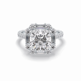 Cushion Halo & Pave Lab Grown Diamond Engagement Ring