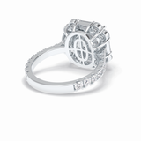 Cushion Halo & Pave Lab Grown Diamond Engagement Ring