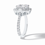 Cushion Halo & Pave Lab Grown Diamond Engagement Ring