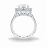 Cushion Halo & Pave Lab Grown Diamond Engagement Ring