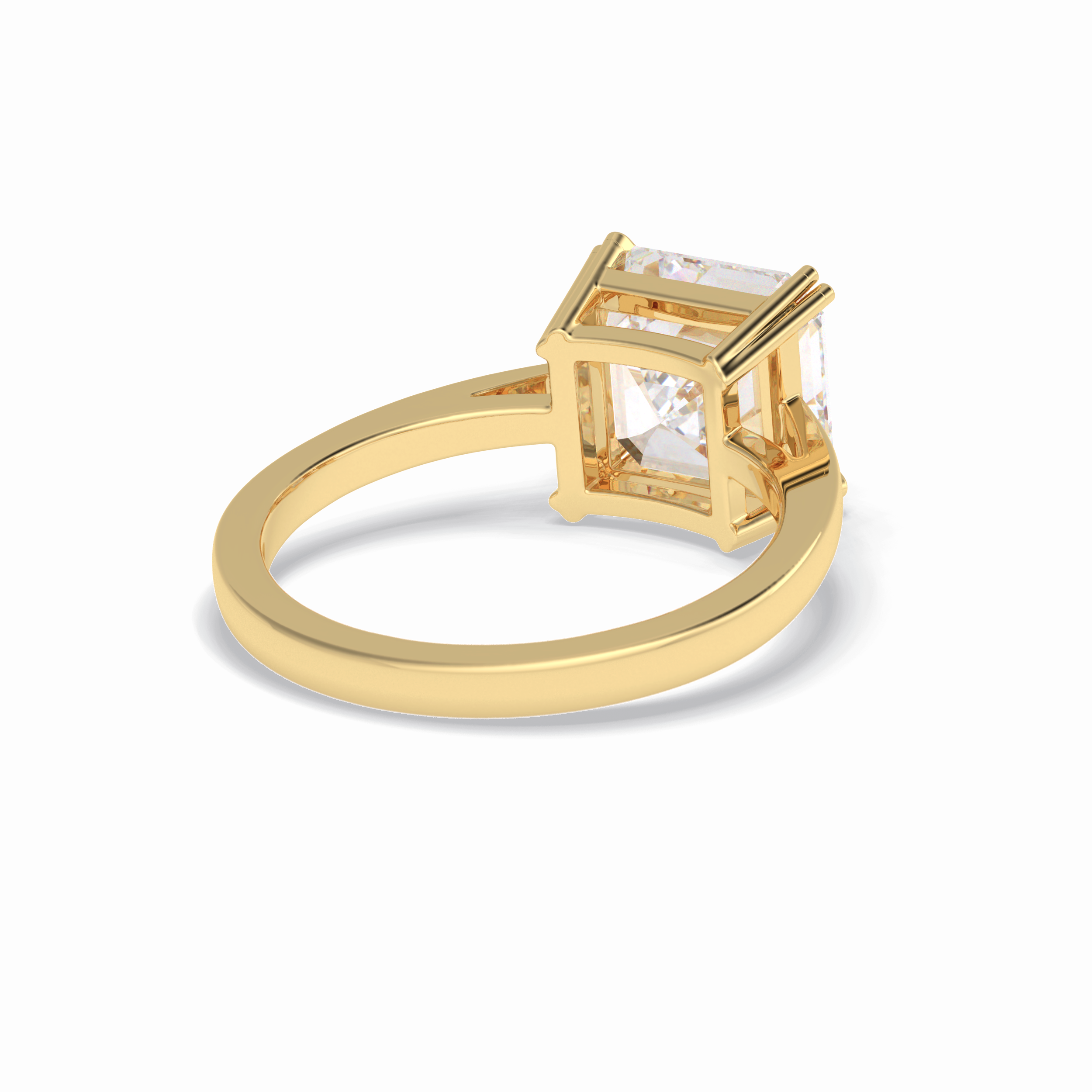Asscher Solitaire Lab Grown Diamond Engagement Ring