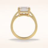 3.03 CT Asscher Shaped Solitaire Moissanite Engagement Ring
