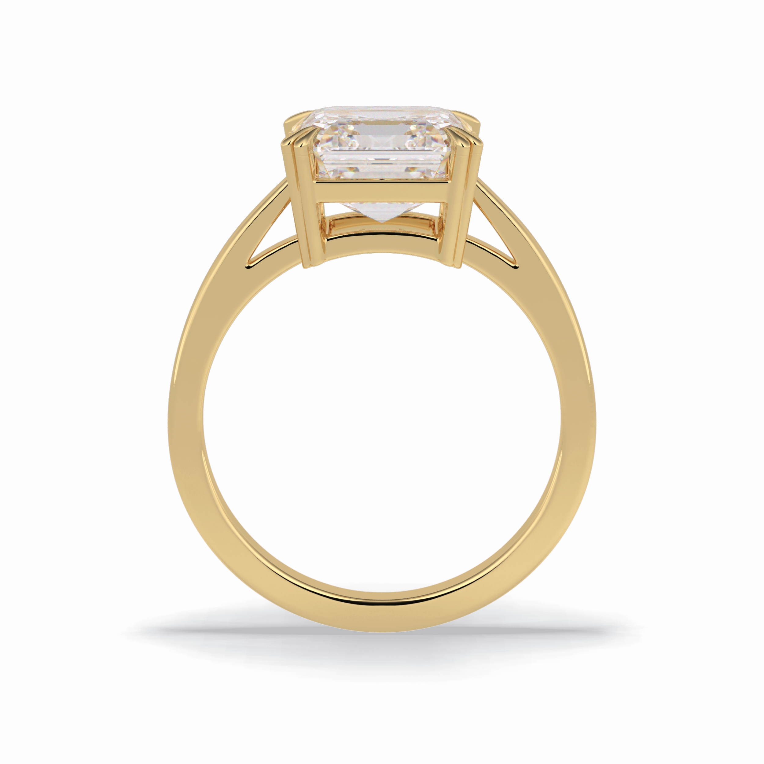 Asscher Solitaire Lab Grown Diamond Engagement Ring