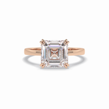 Asscher Solitaire Lab Grown Diamond Engagement Ring