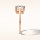 3.03 CT Asscher Shaped Solitaire Moissanite Engagement Ring
