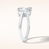 3.03 CT Asscher Shaped Solitaire Moissanite Engagement Ring