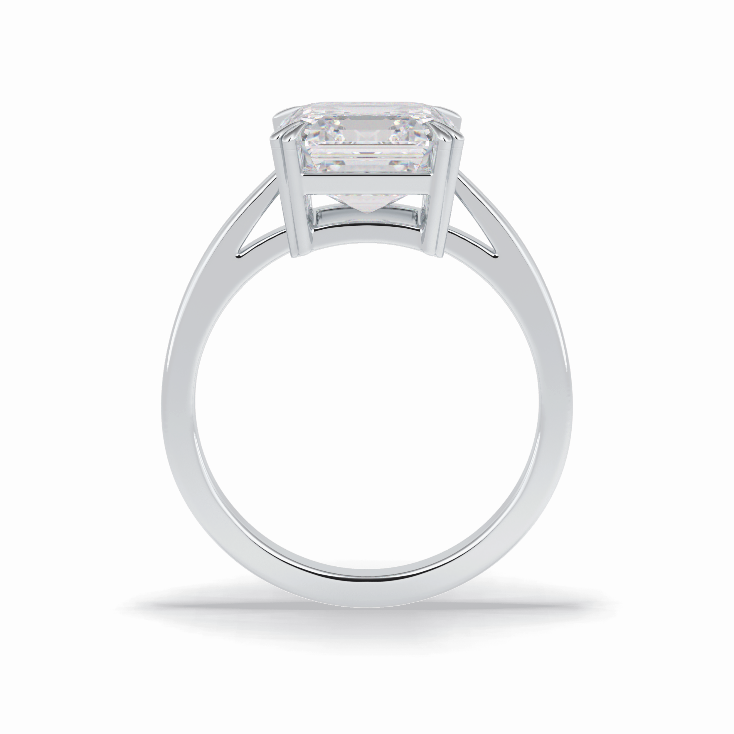 Asscher Solitaire Lab Grown Diamond Engagement Ring