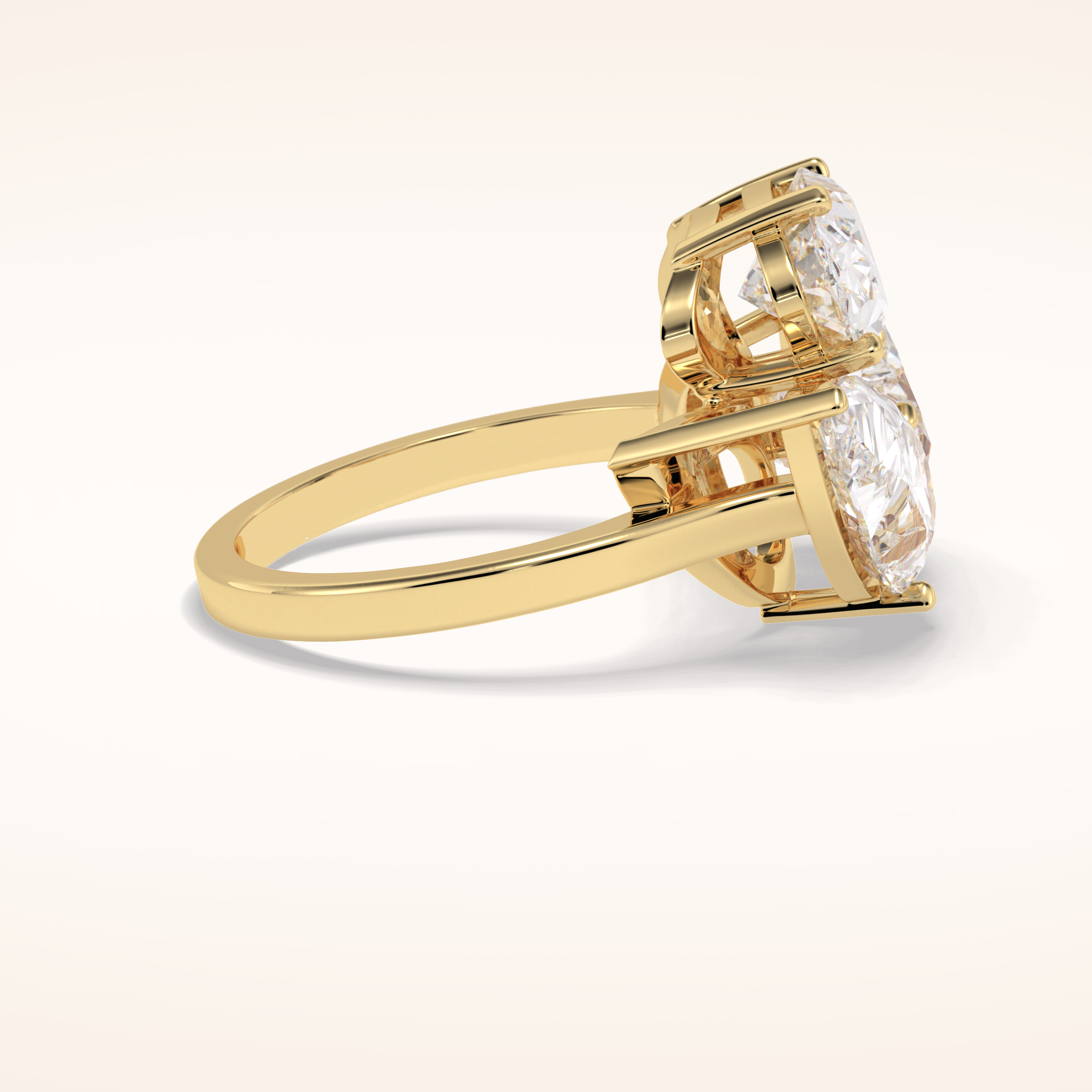 2.01 CT Oval Shaped Three Stone Moissanite Engagement Ring