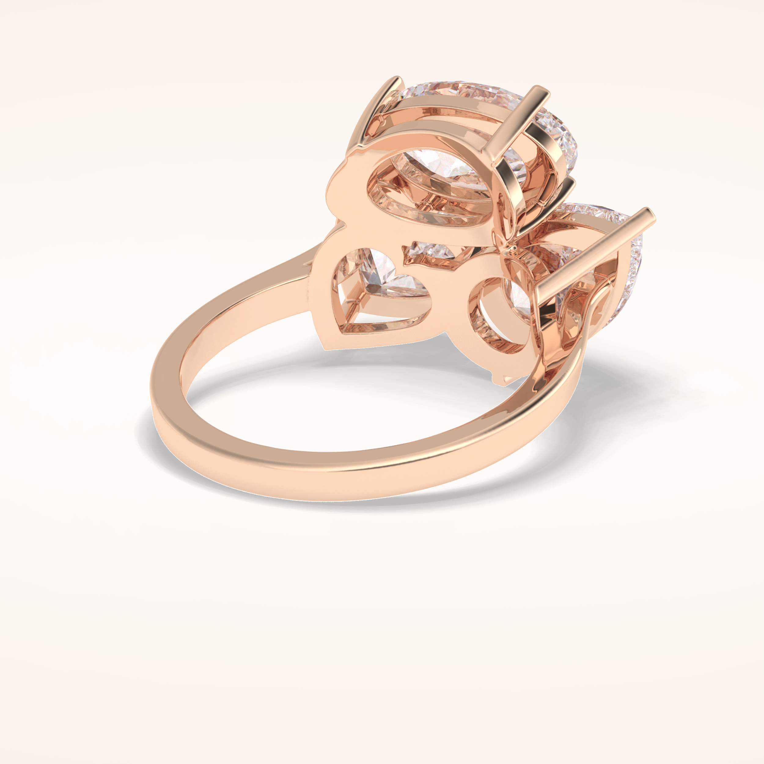 2.01 CT Oval Shaped Three Stone Moissanite Engagement Ring