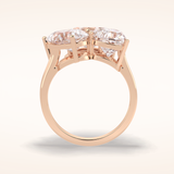 2.01 CT Oval Shaped Three Stone Moissanite Engagement Ring