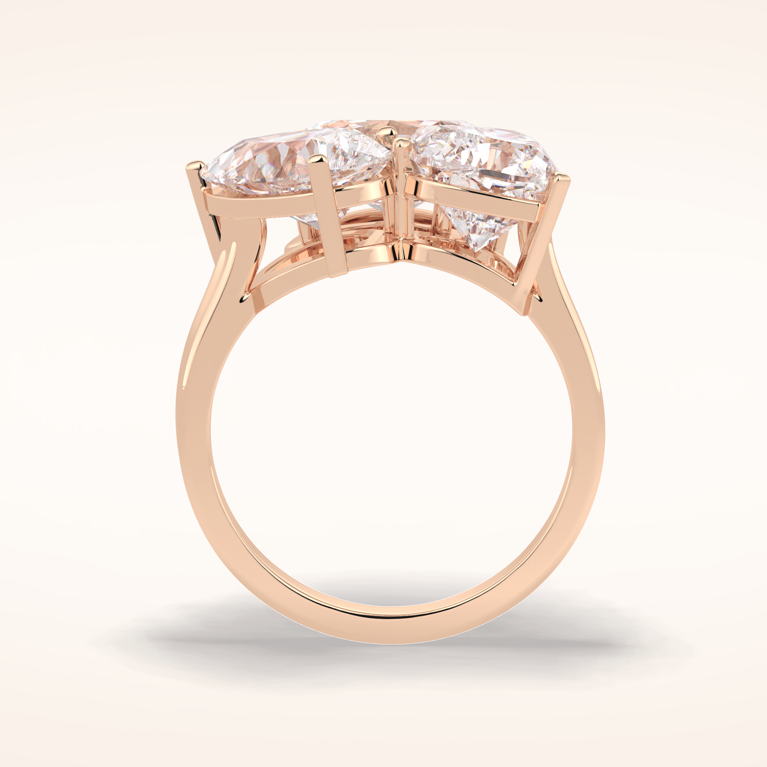 2.01 CT Oval Shaped Three Stone Moissanite Engagement Ring