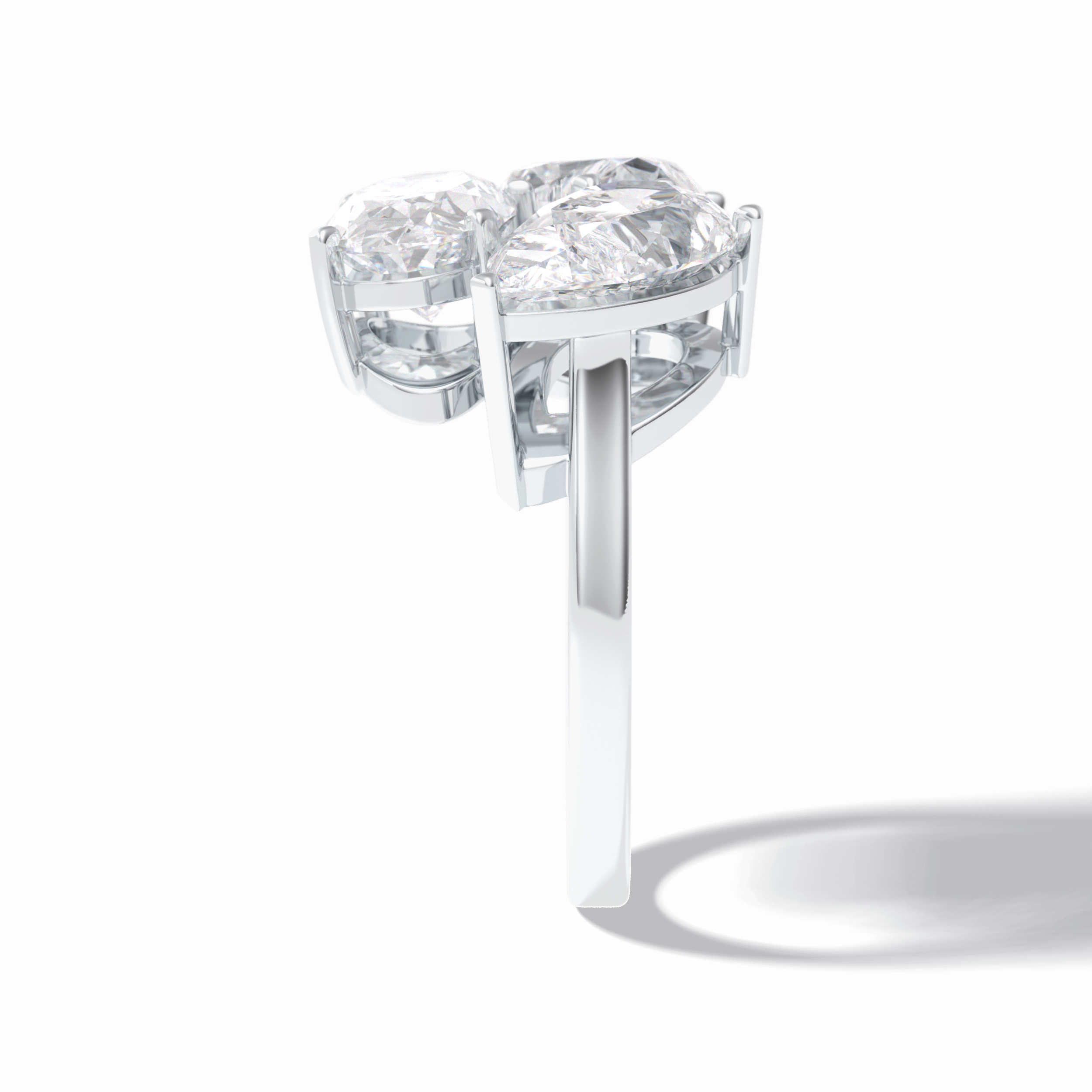 The Eternal Trio Ring – 6.00 TCW Oval & Pear Three-Stone Masterpiece