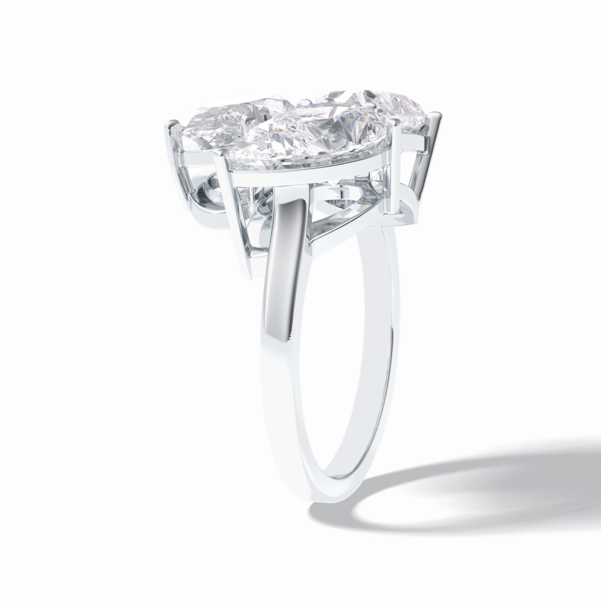The Eternal Trio Ring – 6.00 TCW Oval & Pear Three-Stone Masterpiece