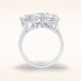 2.01 CT Oval Shaped Three Stone Moissanite Engagement Ring