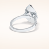 3.07 CT Pear Shaped Halo & Pave Moissanite Engagement Ring
