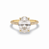 Oval Pave Lab Grown Diamond Engagement Ring