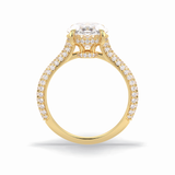 Oval Pave Lab Grown Diamond Engagement Ring