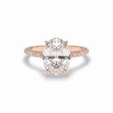 Oval Pave Lab Grown Diamond Engagement Ring